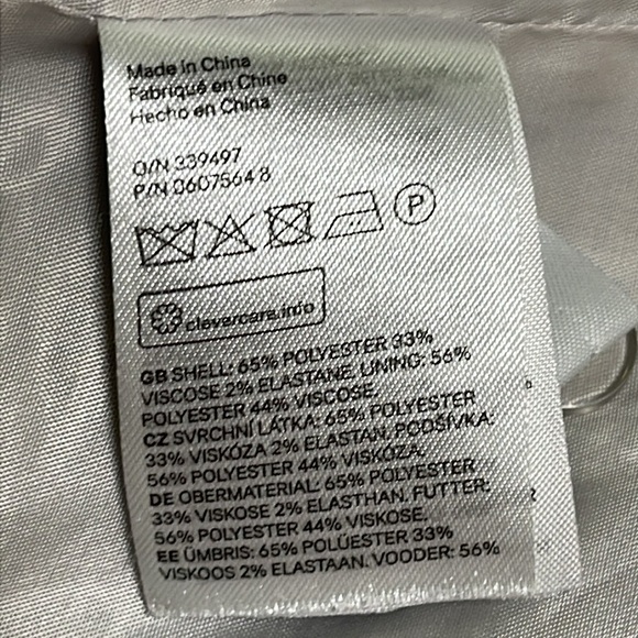 H&M Women's Sz 12 Blazer Gray Beige Plaid Double Breasted Lined Blazer Jacket - Picture 12 of 14